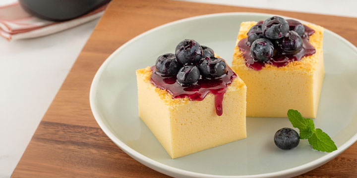 Cheesecake japonez by Philips Airfryer Dual Basket cu abur Seria 5000