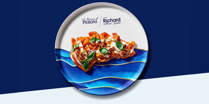 Tagliatelle în sos de ardei prăjit by Chef Richard Abou Zaki & Peroni Nastro Azzurro